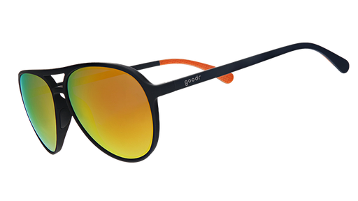 Call Me Tarmac Daddy | zwart pilotenmontuur met amberkleurige glazen | goodr MACH G zonnebril