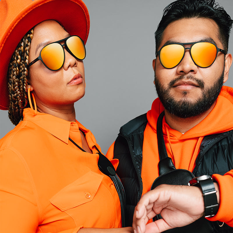 Call Me Tarmac Daddy | zwart pilotenmontuur met amberkleurige glazen | goodr MACH G zonnebril