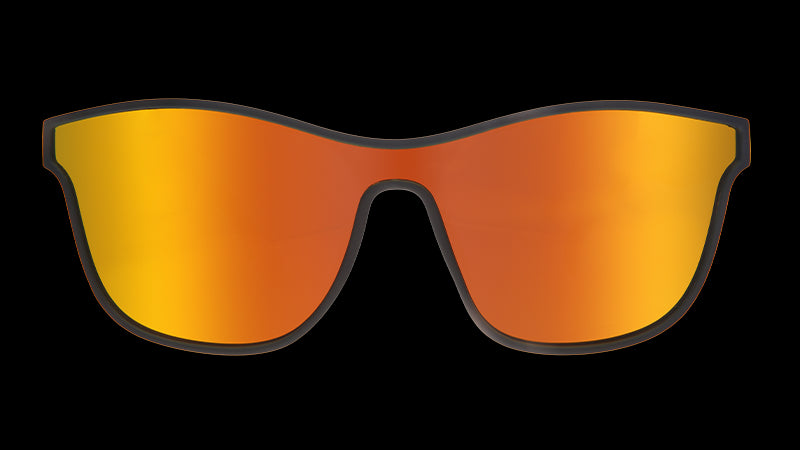 From Zero to Blitzed | zwarte zonnebril in futuristische stijl met amberkleurige glazen | goodr zonnebril
